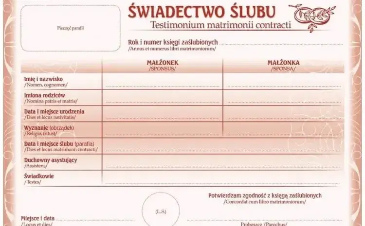Jakie dokumenty do ślubu kościelnego? Pełny przewodnik i checklist