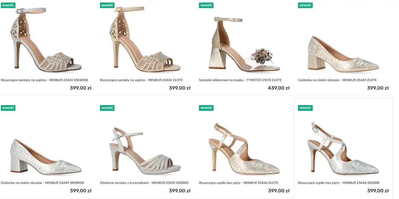 buty ślubne r&oacute;żne kolory i style