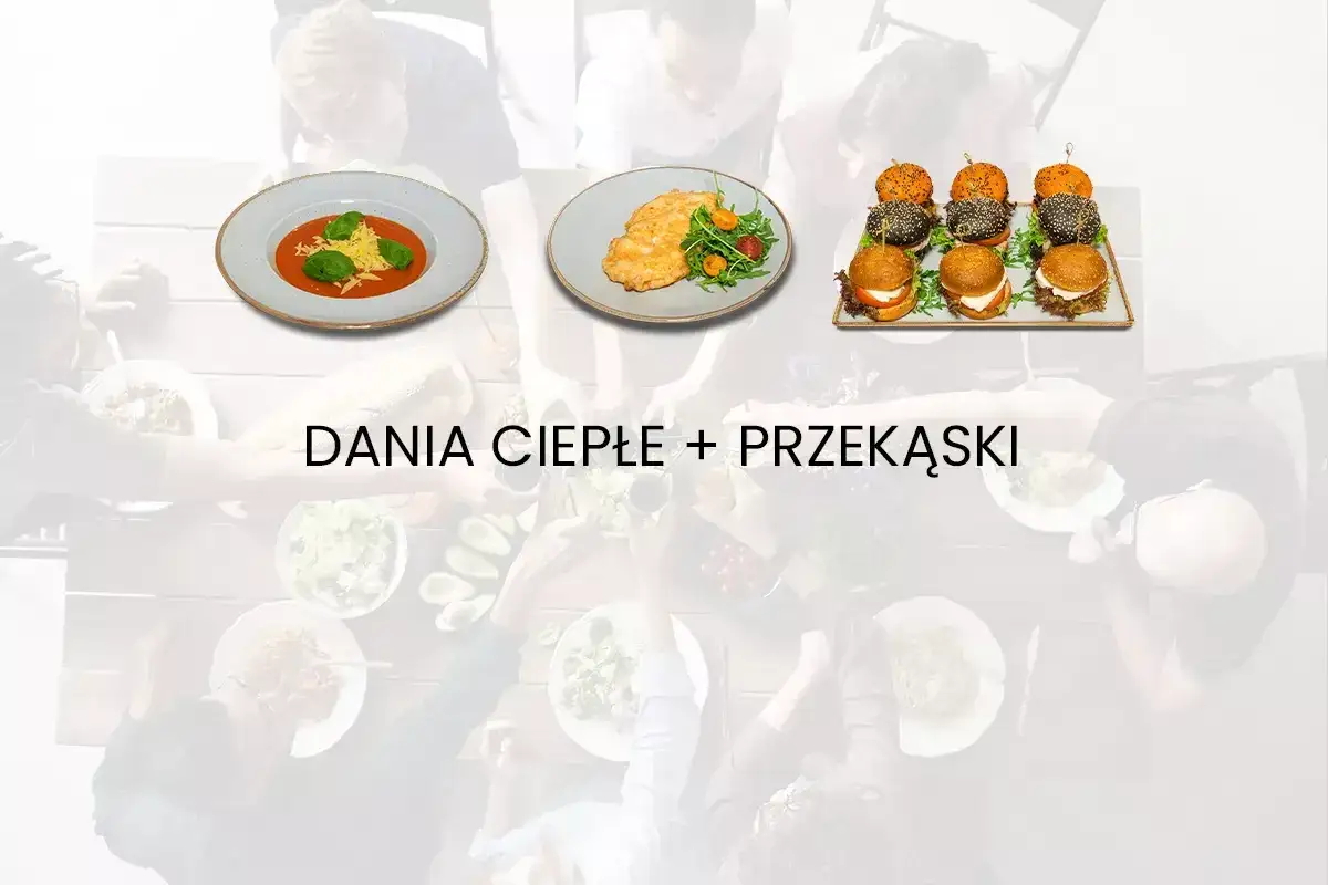 Dania ciepłe i przekąski na 20 osób. Sprawdź, ile kosztuje catering na taką okazję.